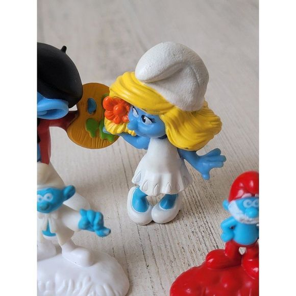 Smurfette Papa Smurf painter accessory playset toy Village - Picture 5 of 10